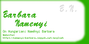 barbara namenyi business card